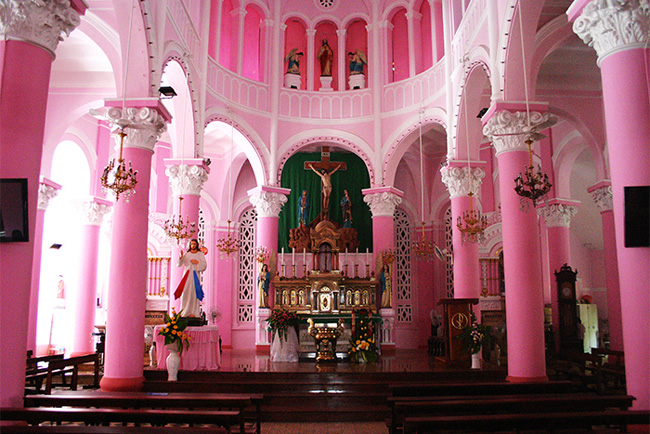 tan dinh church inside 