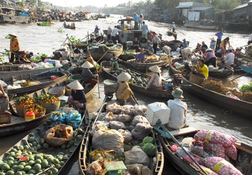 Phong dien floating market