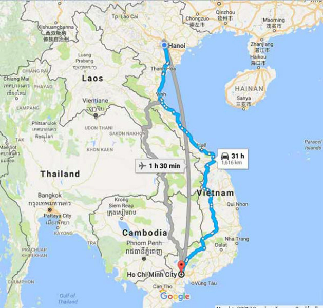 hanoi to ho chi minh